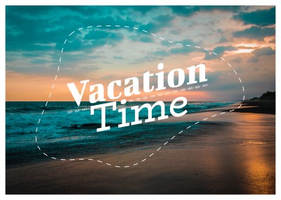 Postkarte Spruch Vacation time