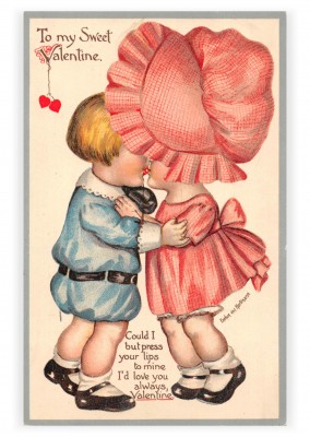 Mary L. Martin Ltd. vintage Postkarte To my sweet Valentine