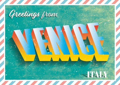 Retro Postkarte Venedig, Italien