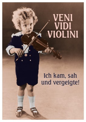 vintage photo Kind mit Geige
