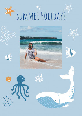 cartão de saudação Meridiano de Design férias de Verão