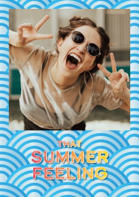 cartão-postal dizendo que o sentimento de verão