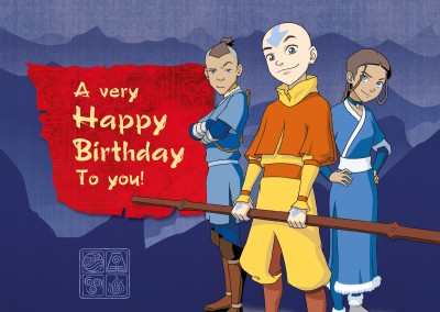 AVATAR: The Last Airbender postcard A very Happy Birthday To you