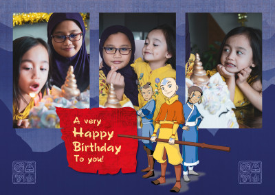 AVATAR: The Last Airbender postcard A very Happy Birthday To you