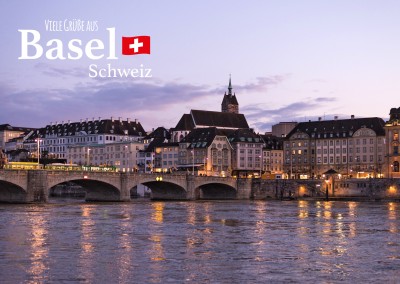Postkarte mit Foto aus Basel in der Schweiz