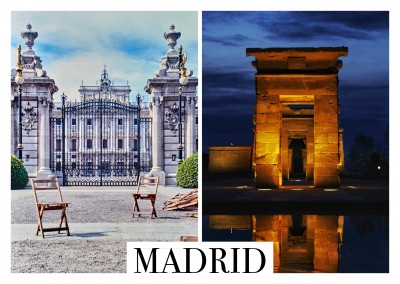  foto collage av Madrid