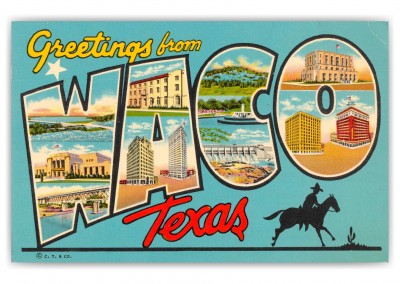 Waco Texas Greetings Large Letter
