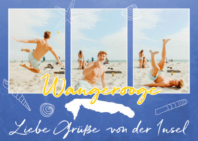 Postkarte Liebe Grüße von der Insel Wangerooge
