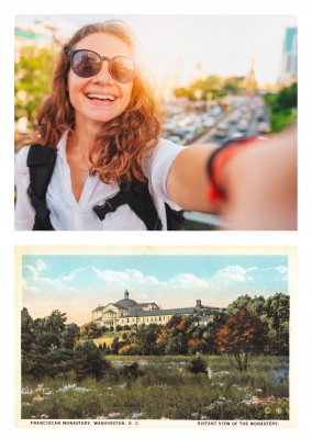 Washington DC, Distant view of Franciscan Monastery