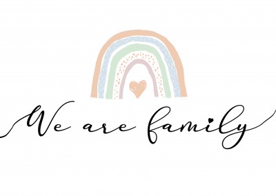 Postkarte We are family