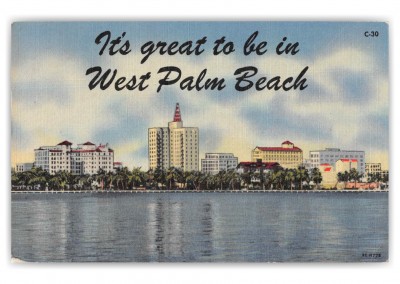 West Palm Beach Florida Large Letter Greetings