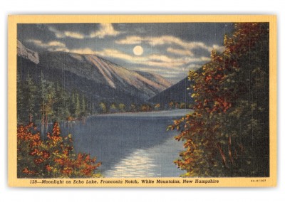 White Mountain, New Hampshire, Moonlight on Echo Lake