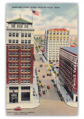 Wichita Falls Texas Downtown Street Scene