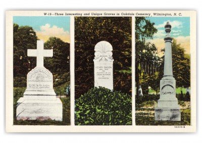 Wilmington North Carolina Oakdale Cemetery Gravestones