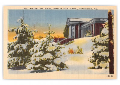 Winchester, Virginia, Handley High School in winter
