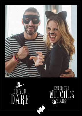 Spruch Karte Do you dare enter the witches lair?