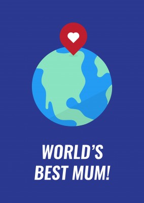 Worlds Best Mum Drop Pin