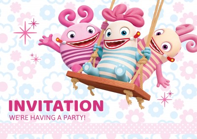 graphic Worry Eaters celebrating on a swing