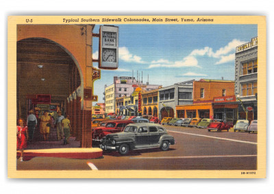 Yuma, Arizona, Main Street and sidewalk