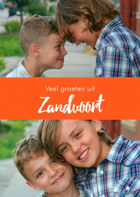 Zaandvort saudações em idioma holandês laranja branco