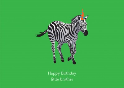 Verjaardag kaart met Zebra