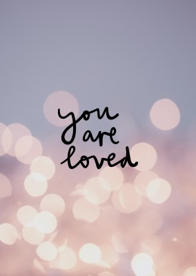 postcard saying You are loved