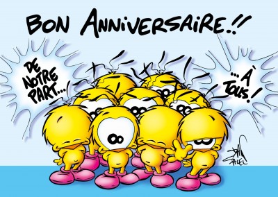 Le Piaf Cartoon Bon Anniversaire