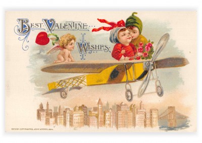 Mary L. Martin Ltd. vintage greeting card Best Valentine wishes
